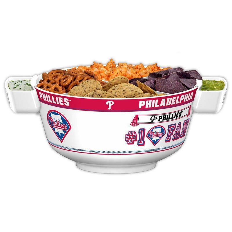 MLB PHILADELPHIA PHILLIES 11.75" ALL PRO PARTY BOWL-Fremont Die-Big Fan Arena