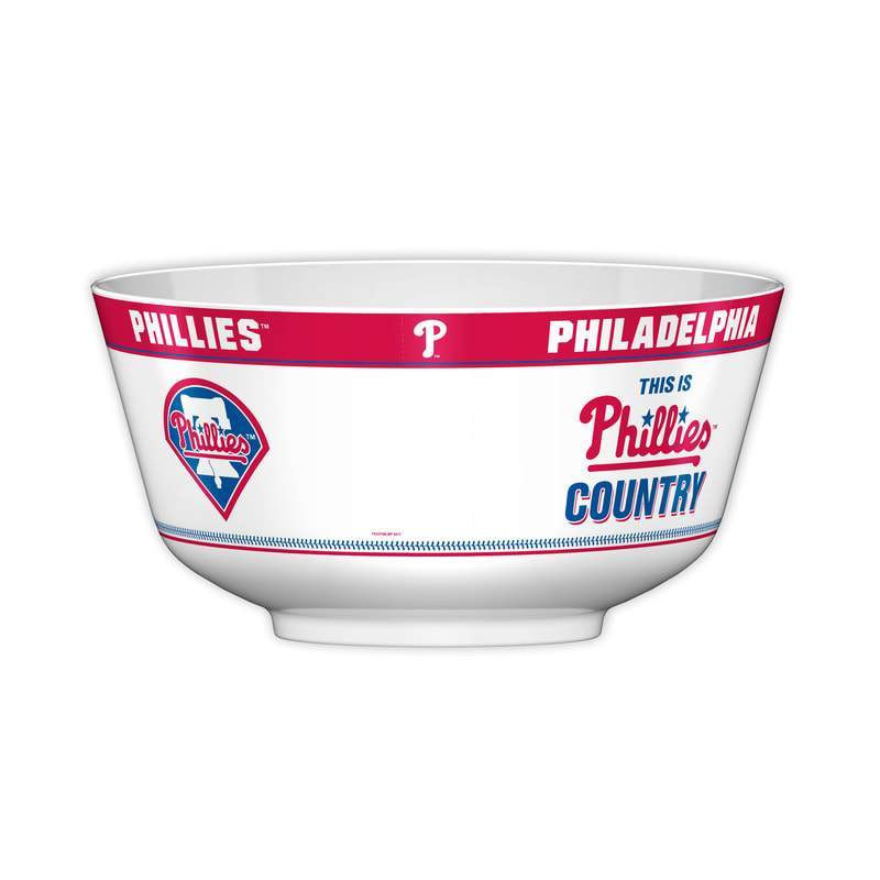 MLB PHILADELPHIA PHILLIES 11.75" ALL PRO PARTY BOWL-Fremont Die-Big Fan Arena