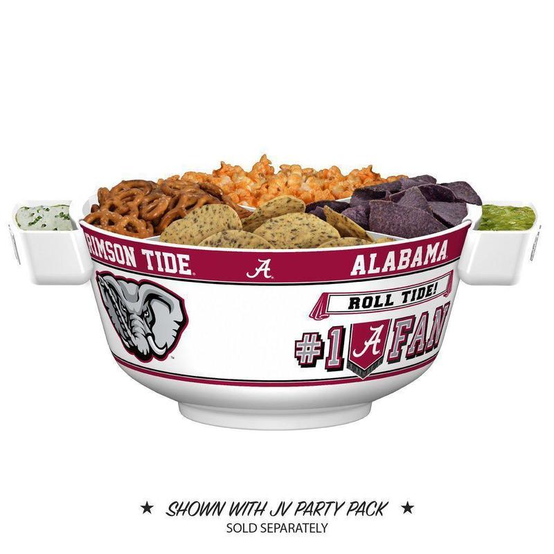 NCAA ALABAMA CRIMSON TIDE 11.75" ALL PRO PARTY BOWL-Fremont Die-Big Fan Arena