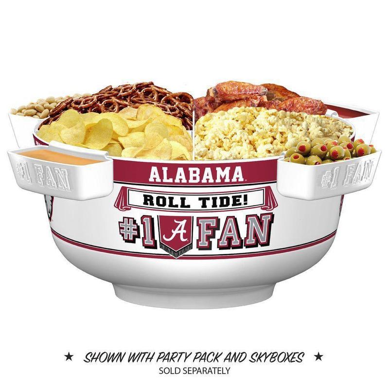 NCAA ALABAMA CRIMSON TIDE 14.5" LARGE PARTY BOWL-Fremont Die-Big Fan Arena