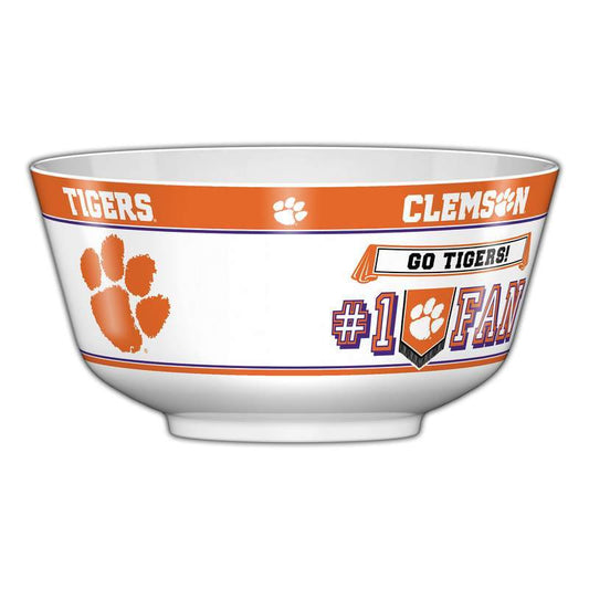 NCAA CLEMSON TIGERS 11.75" ALL PRO PARTY BOWL-Fremont Die-Big Fan Arena