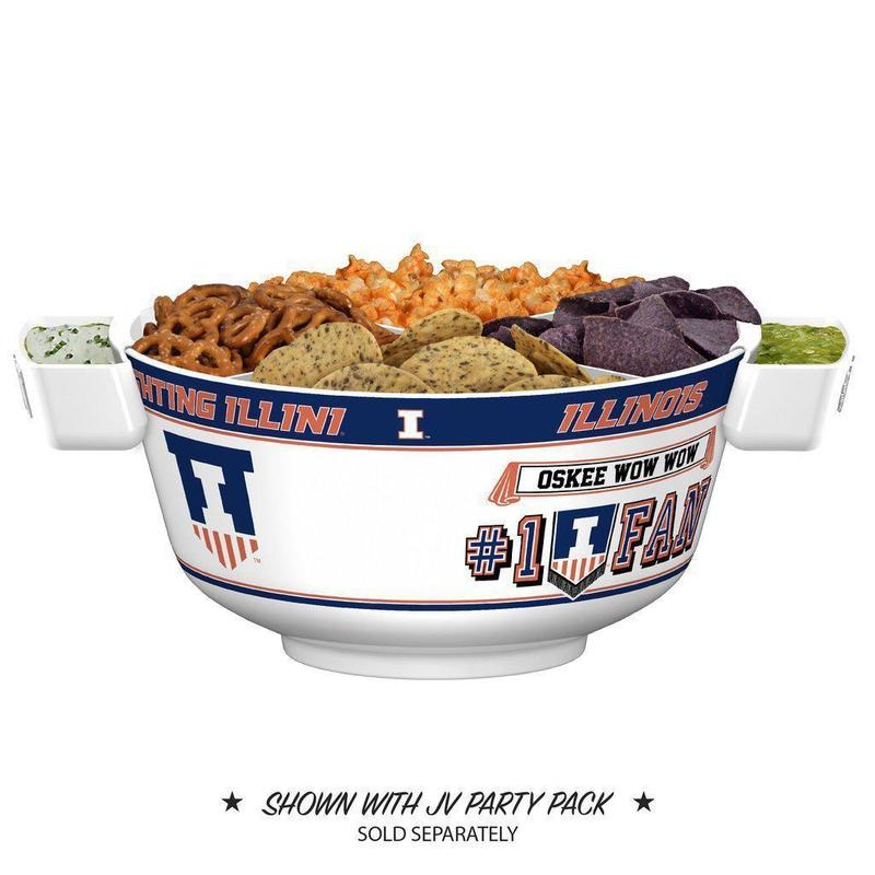 NCAA ILLINOIS FIGHTING ILLINI 11.75" ALL PRO PARTY BOWL-Fremont Die-Big Fan Arena