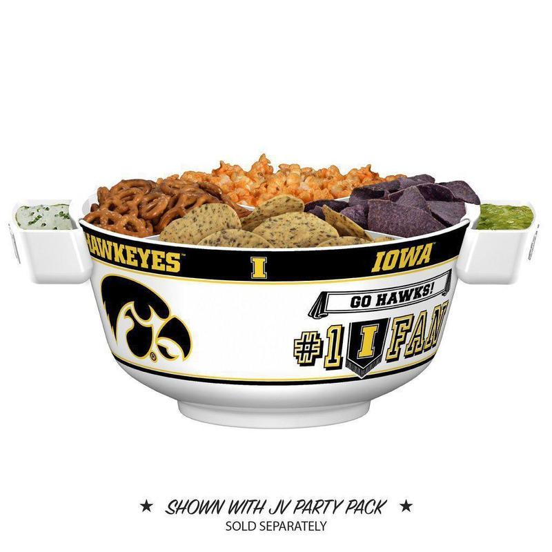 NCAA IOWA HAWKEYES 11.75" ALL PRO PARTY BOWL-Fremont Die-Big Fan Arena