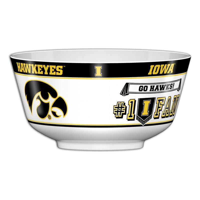 NCAA IOWA HAWKEYES 11.75" ALL PRO PARTY BOWL-Fremont Die-Big Fan Arena