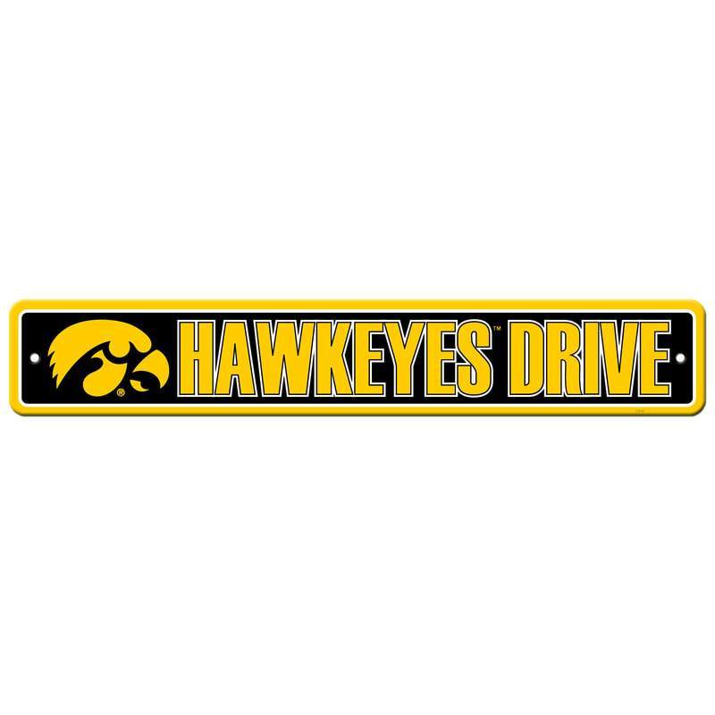 NCAA IOWA HAWKEYES STREET SIGN-Fremont Die-Big Fan Arena