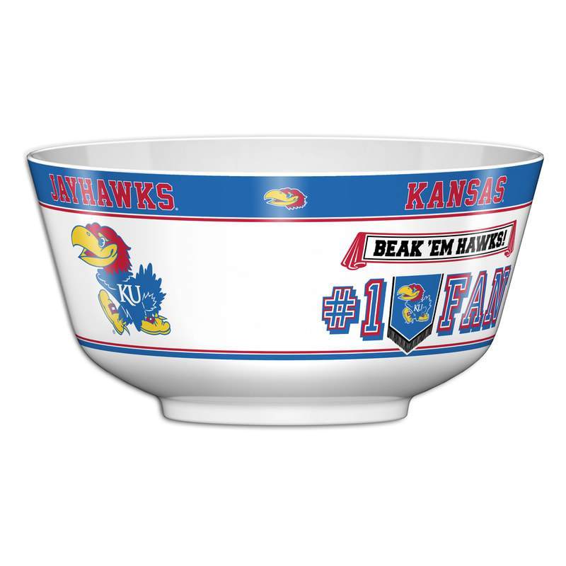 NCAA KANSAS JAYHAWKS 11.75" ALL PRO PARTY BOWL-Fremont Die-Big Fan Arena