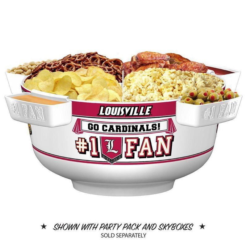 NCAA LOUISVILLE CARDINALS 14.5" LARGE PARTY BOWL-Fremont Die-Big Fan Arena