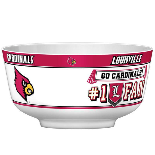 NCAA LOUISVILLE CARDINALS 14.5" LARGE PARTY BOWL-Fremont Die-Big Fan Arena