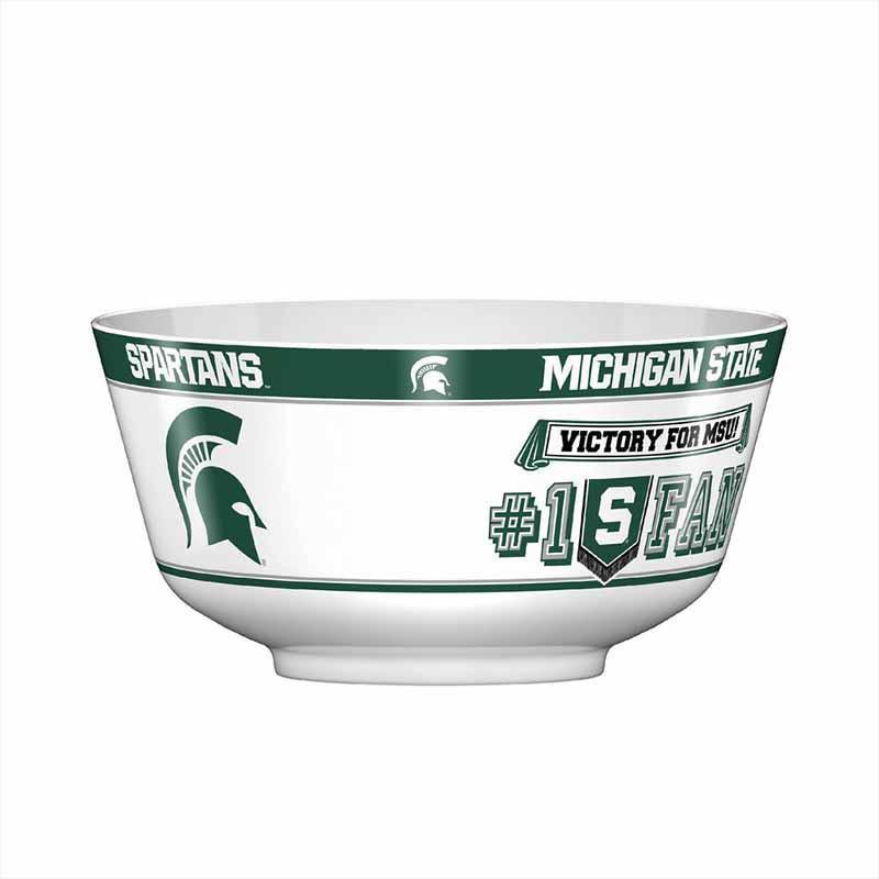 NCAA MICHIGAN STATE SPARTANS 11.75" ALL PRO PARTY BOWL-Fremont Die-Big Fan Arena