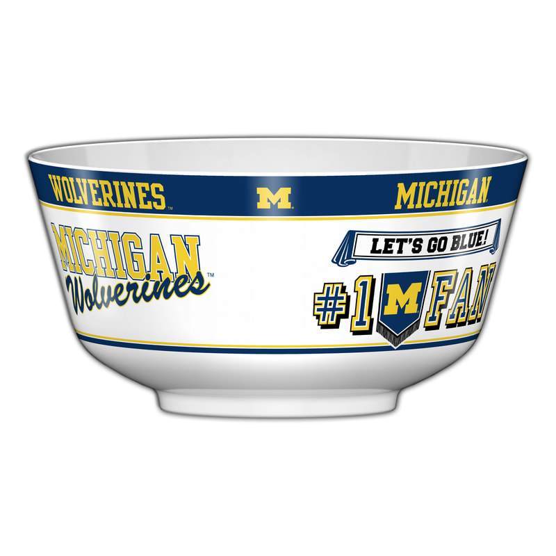 NCAA MICHIGAN WOLVERINES 11.75" ALL PRO PARTY BOWL-Fremont Die-Big Fan Arena