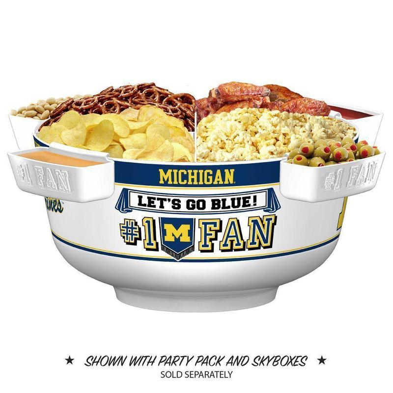 NCAA MICHIGAN WOLVERINES 14.5" LARGE PARTY BOWL-Fremont Die-Big Fan Arena