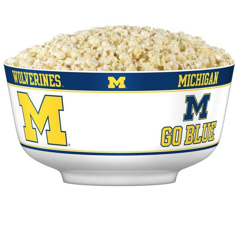 NCAA MICHIGAN WOLVERINES 14.5" LARGE PARTY BOWL-Fremont Die-Big Fan Arena