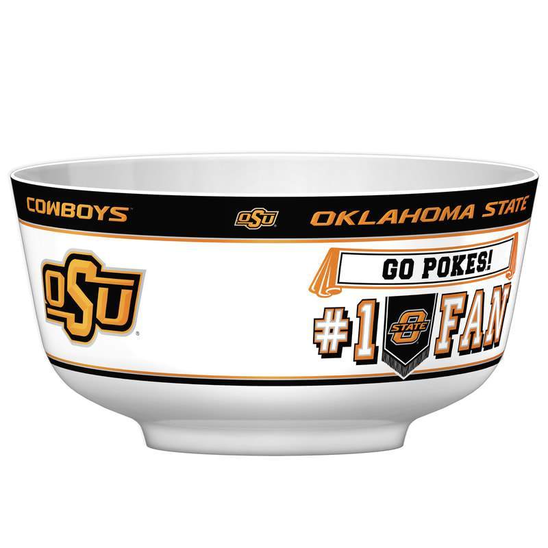 NCAA OKLAHOMA STATE COWBOYS 14.5" LARGE PARTY BOWL-Fremont Die-Big Fan Arena