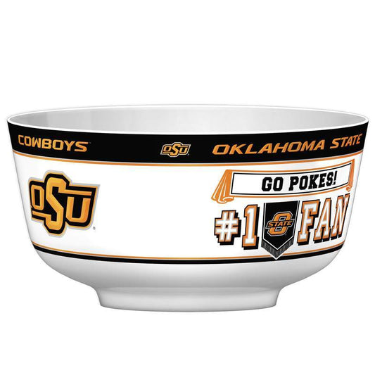 NCAA OKLAHOMA STATE COWBOYS 14.5" LARGE PARTY BOWL-Fremont Die-Big Fan Arena