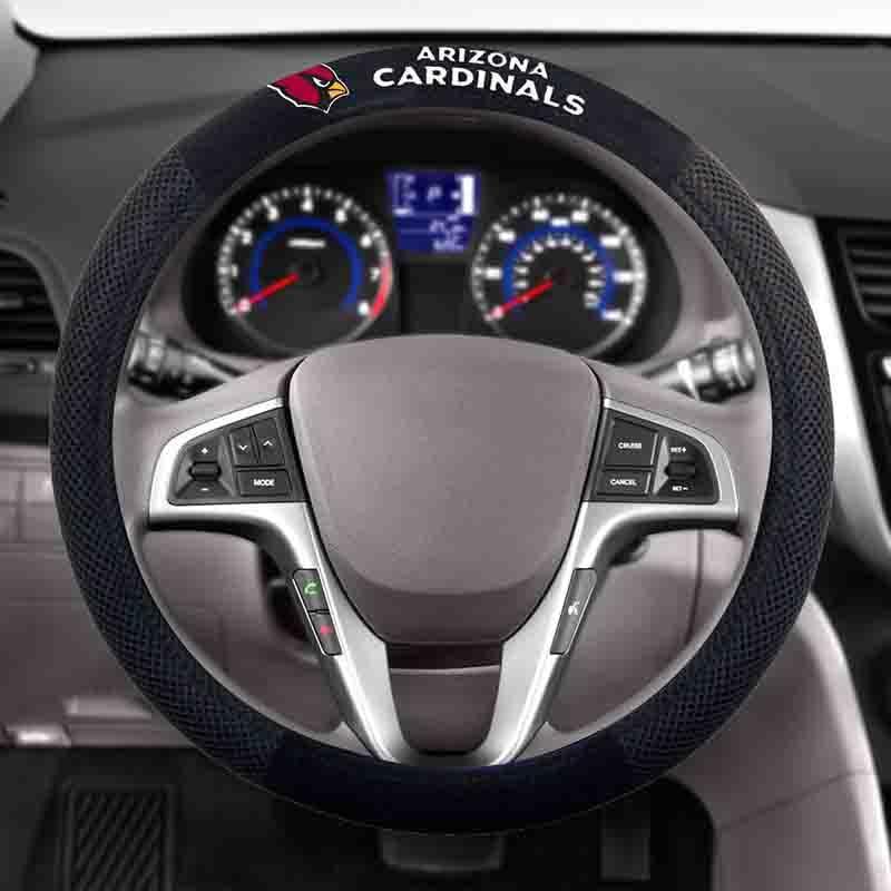 NFL ARIZONA CARDINALS POLY-SUEDE STEERING WHEEL COVER-Fremont Die-Big Fan Arena