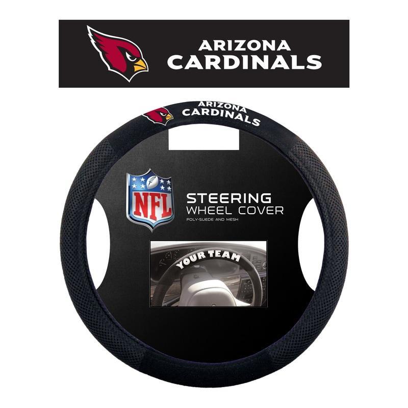 NFL ARIZONA CARDINALS POLY-SUEDE STEERING WHEEL COVER-Fremont Die-Big Fan Arena