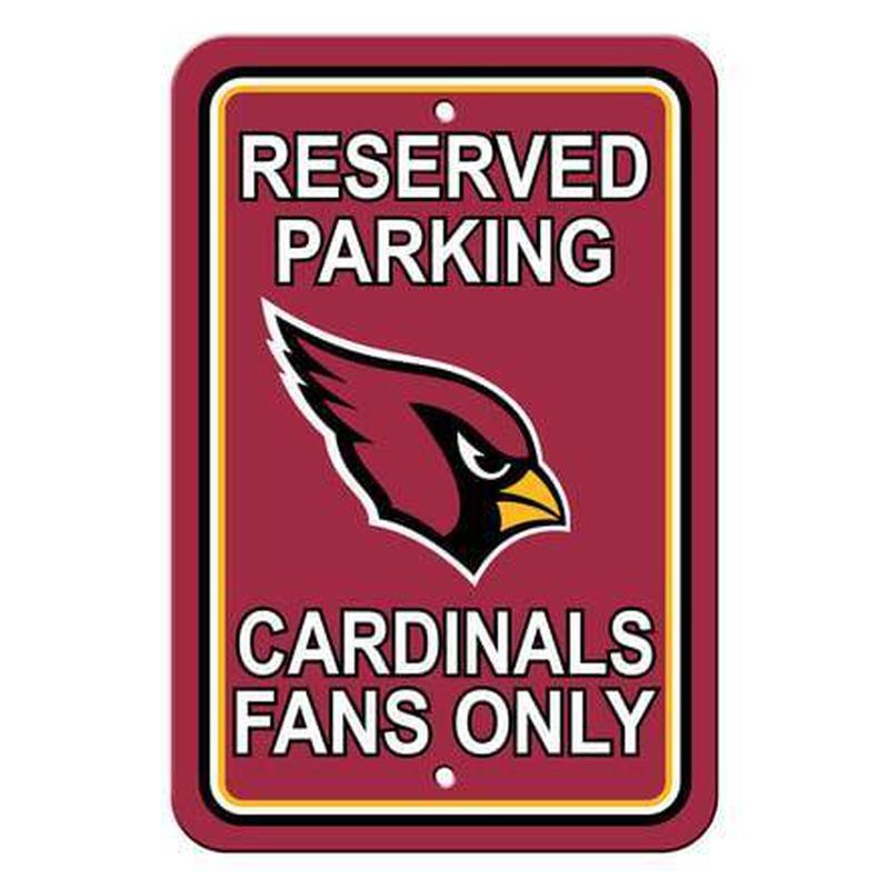 NFL ARIZONA CARDINALS RESERVED PARKING SIGN-Fremont Die-Big Fan Arena