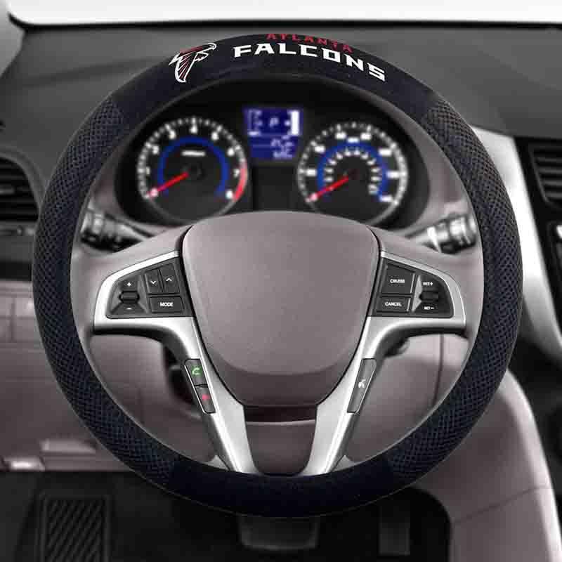 NFL ATLANTA FALCONS POLY-SUEDE STEERING WHEEL COVER-Fremont Die-Big Fan Arena