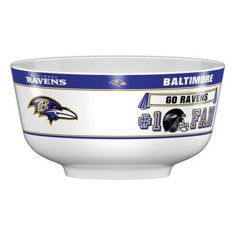 NFL BALTIMORE RAVENS 14.5" LARGE PARTY BOWL-Fremont Die-Big Fan Arena