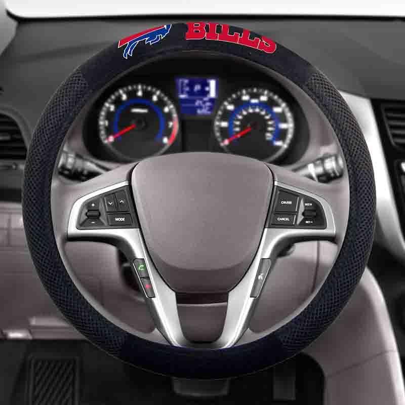 NFL BUFFALO BILLS POLY-SUEDE STEERING WHEEL COVER-Fremont Die-Big Fan Arena