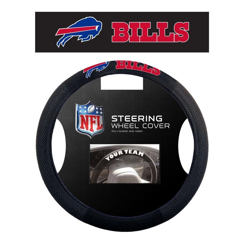 NFL BUFFALO BILLS POLY-SUEDE STEERING WHEEL COVER-Fremont Die-Big Fan Arena