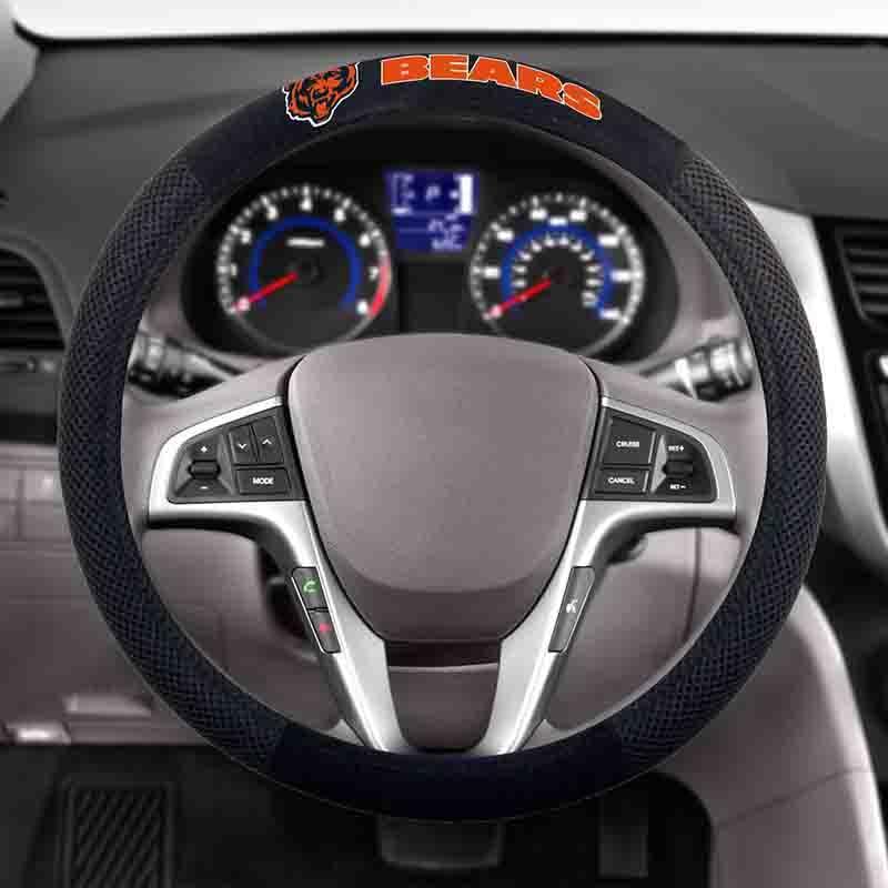 NFL CHICAGO BEARS POLY-SUEDE STEERING WHEEL COVER-Fremont Die-Big Fan Arena