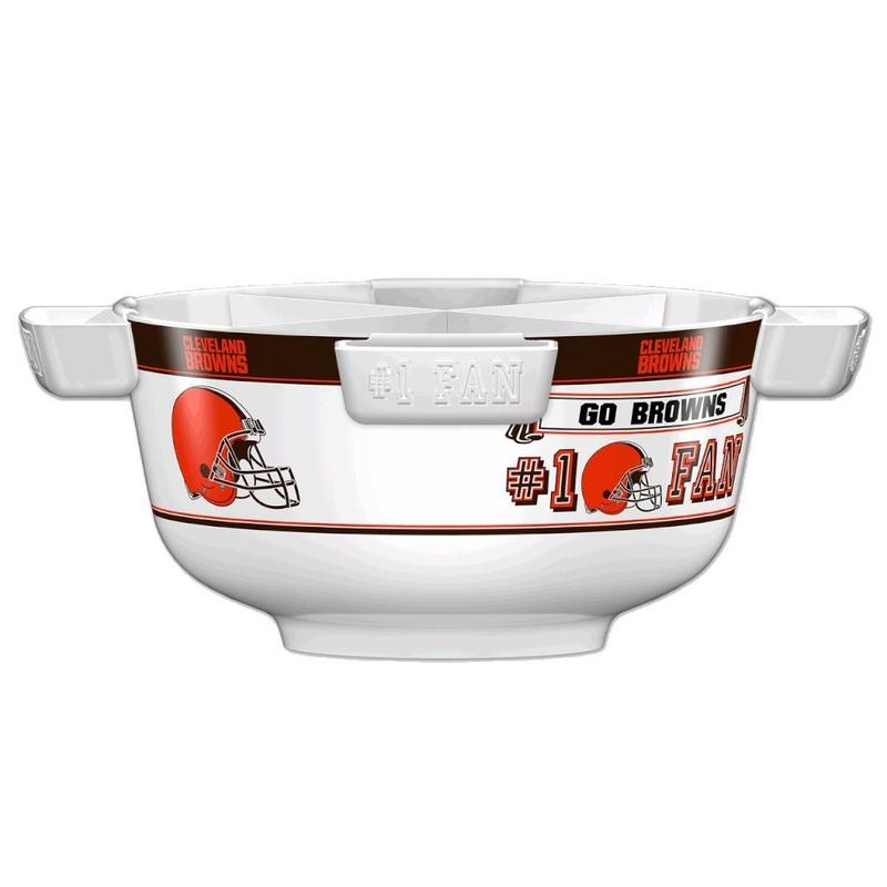 NFL CLEVELAND BROWNS 14.5" LARGE PARTY BOWL-Fremont Die-Big Fan Arena