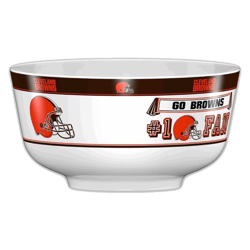 NFL CLEVELAND BROWNS 14.5" LARGE PARTY BOWL-Fremont Die-Big Fan Arena