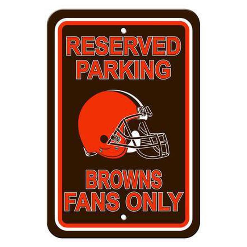 NFL CLEVELAND BROWNS RESERVED PARKING SIGN-Fremont Die-Big Fan Arena