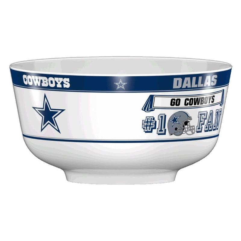 NFL DALLAS COWBOYS 14.5" LARGE PARTY BOWL-Fremont Die-Big Fan Arena