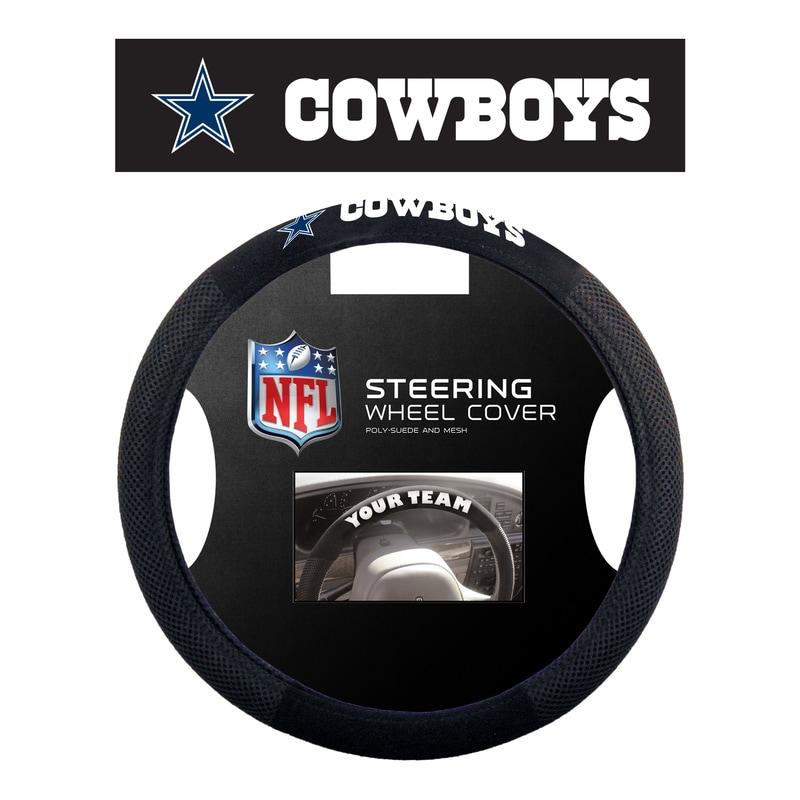 NFL DALLAS COWBOYS POLY-SUEDE STEERING WHEEL COVER-Fremont Die-Big Fan Arena