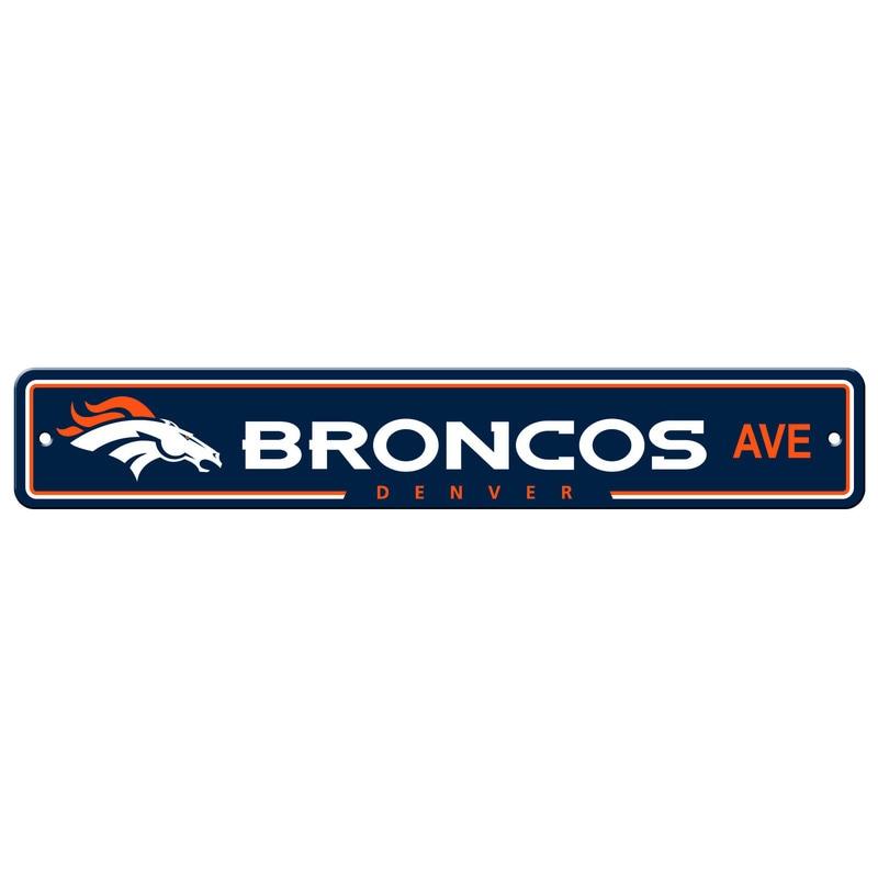 NFL DENVER BRONCOS STREET SIGN-Fremont Die-Big Fan Arena