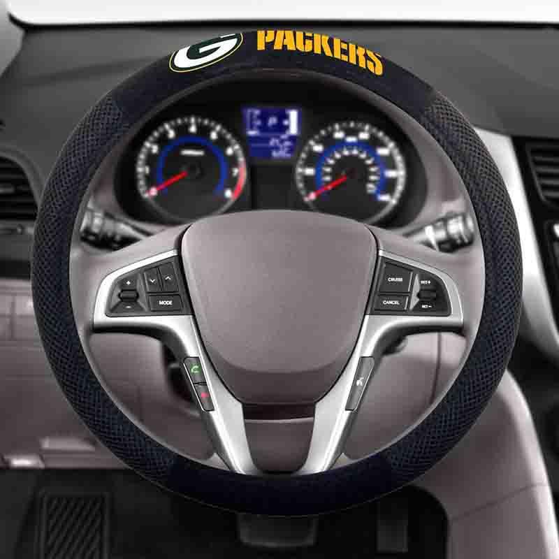 NFL GREEN BAY PACKERS POLY-SUEDE STEERING WHEEL COVER-Fremont Die-Big Fan Arena