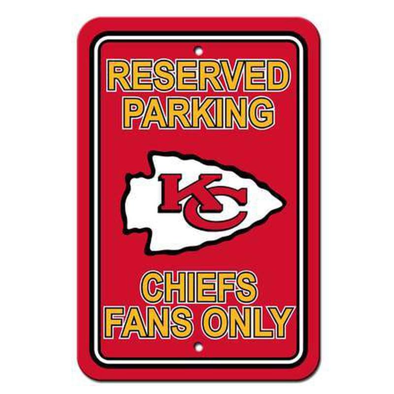 NFL KANSAS CITY CHIEFS RESERVED PARKING SIGN-Fremont Die-Big Fan Arena