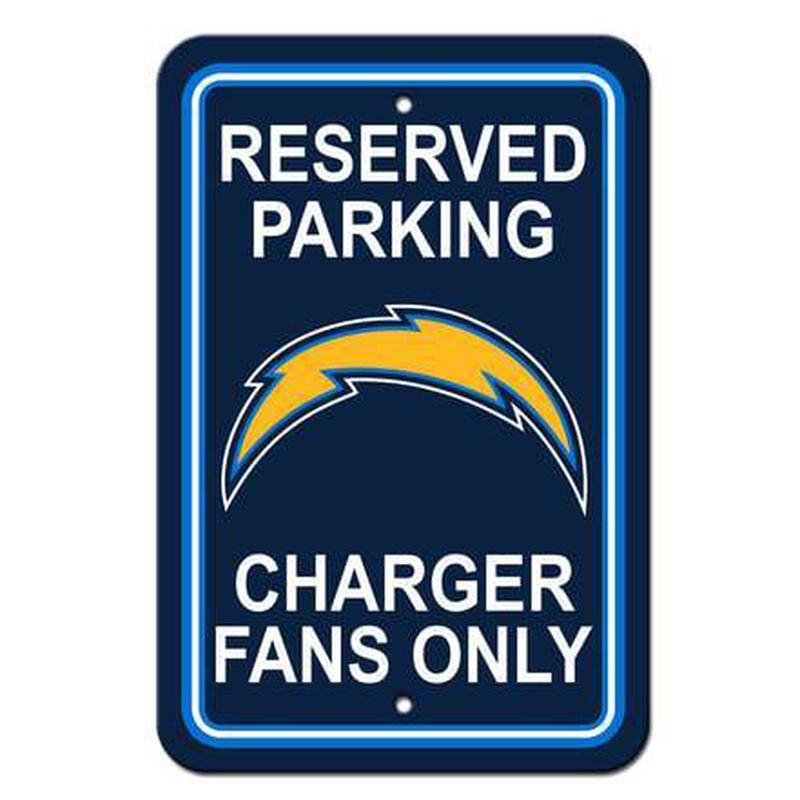 NFL LOS ANGELES CHARGERS RESERVED PARKING SIGN-Fremont Die-Big Fan Arena