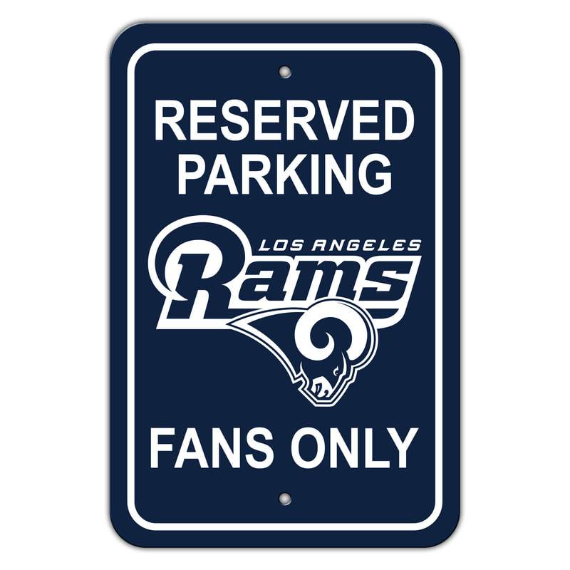 NFL LOS ANGELES RAMS RESERVED PARKING SIGN-Fremont Die-Big Fan Arena