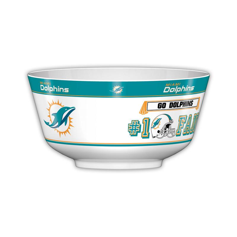 NFL MIAMI DOLPHINS 11.75" ALL PRO PARTY BOWL-Fremont Die-Big Fan Arena