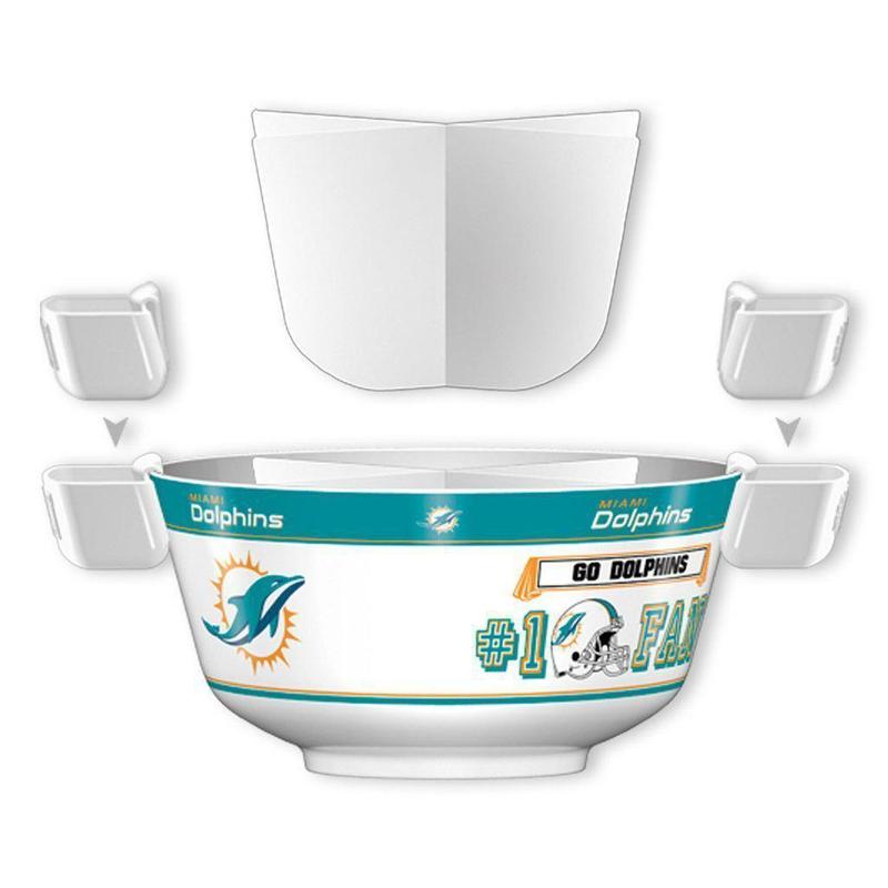 NFL MIAMI DOLPHINS 11.75" ALL PRO PARTY BOWL-Fremont Die-Big Fan Arena