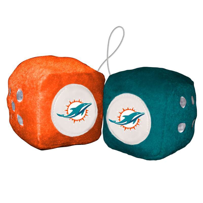 NFL MIAMI DOLPHINS FUZZY DICE-Fremont Die-Big Fan Arena