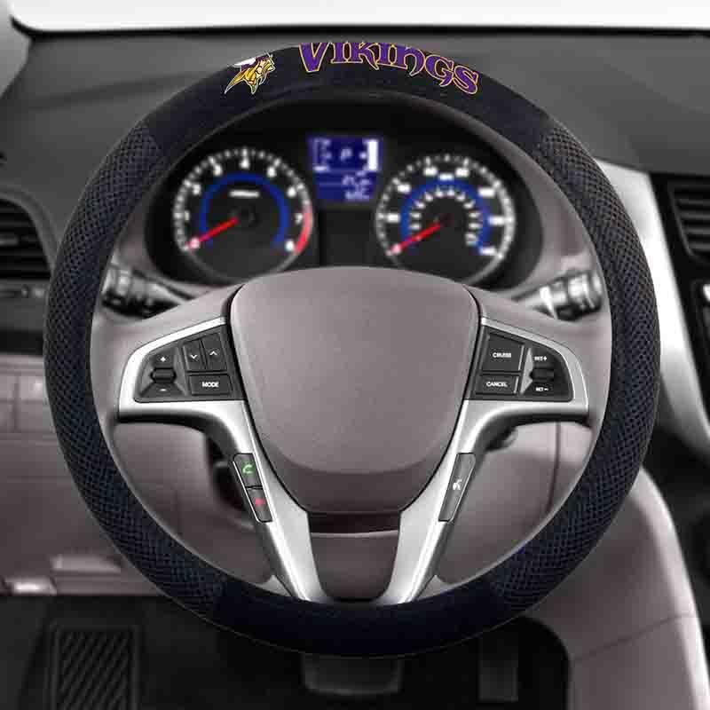 NFL MINNESOTA VIKINGS POLY-SUEDE STEERING WHEEL COVER-Fremont Die-Big Fan Arena