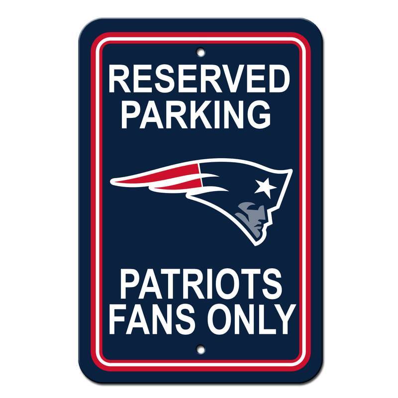 NFL NEW ENGLAND PATRIOTS RESERVED PARKING SIGN-Fremont Die-Big Fan Arena