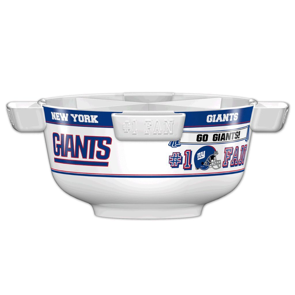 NFL NEW YORK GIANTS 14.5" LARGE PARTY BOWL-Fremont Die-Big Fan Arena