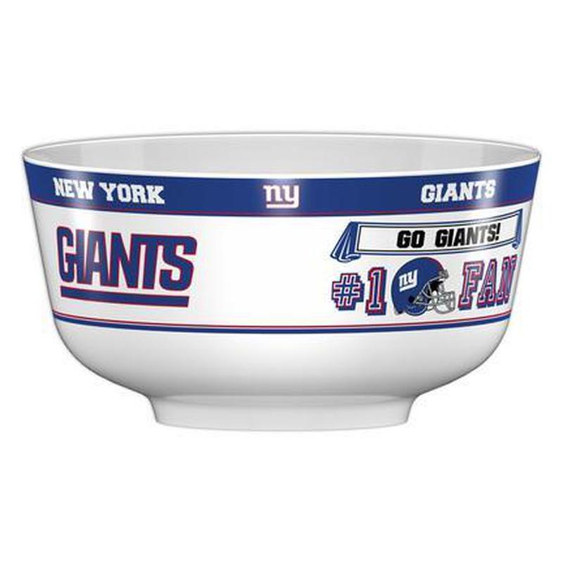 NFL NEW YORK GIANTS 14.5" LARGE PARTY BOWL-Fremont Die-Big Fan Arena