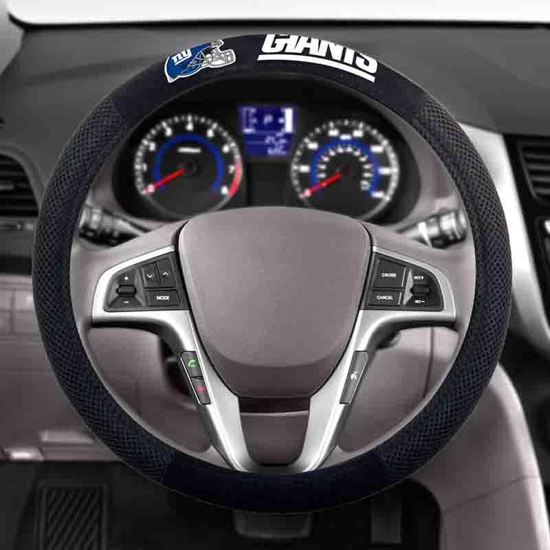 NFL NEW YORK GIANTS POLY-SUEDE STEERING WHEEL COVER-Fremont Die-Big Fan Arena