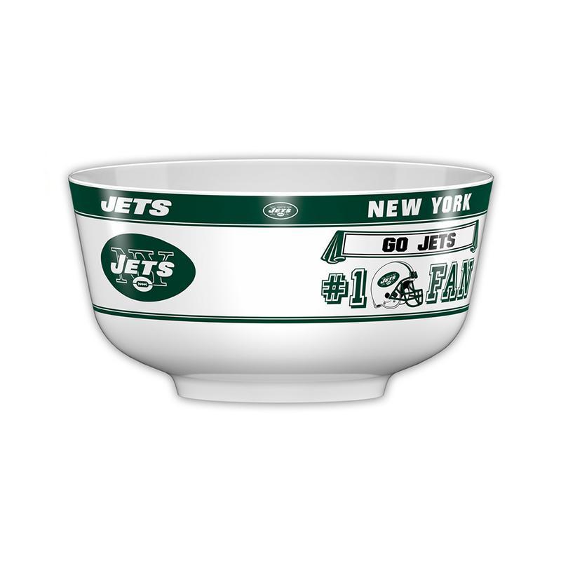 NFL NEW YORK JETS 14.5" LARGE PARTY BOWL-Fremont Die-Big Fan Arena