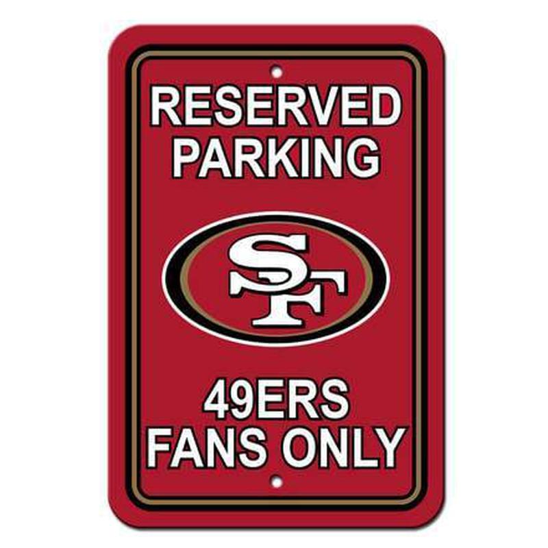 NFL NFL SAN FRANCISCO 49ERS RESERVED PARKING SIGN-Fremont Die-Big Fan Arena