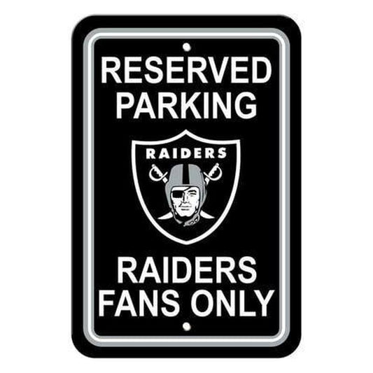 NFL OAKLAND RAIDERS RESERVED PARKING SIGN-Fremont Die-Big Fan Arena