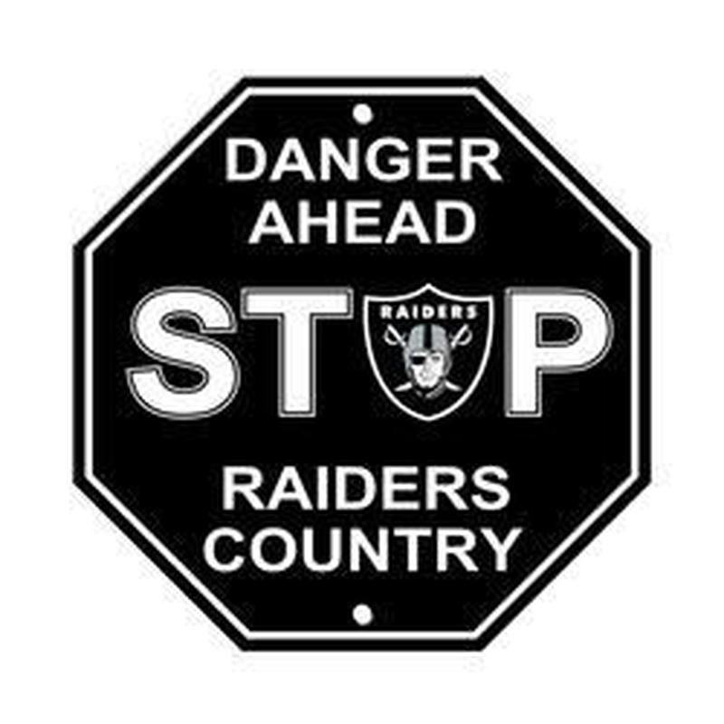 NFL OAKLAND RAIDERS STOP SIGN-Fremont Die-Big Fan Arena