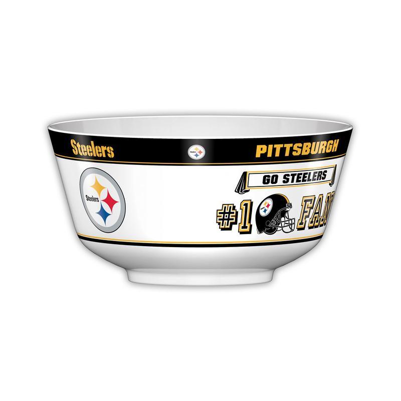 NFL PITTSBURGH STEELERS 11.75" ALL PRO PARTY BOWL-Fremont Die-Big Fan Arena