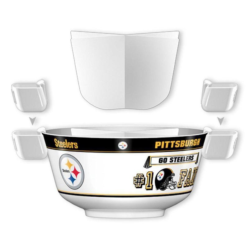 NFL PITTSBURGH STEELERS 11.75" ALL PRO PARTY BOWL-Fremont Die-Big Fan Arena